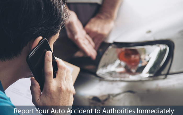 Report Your Auto Accident to Authorities Immediately